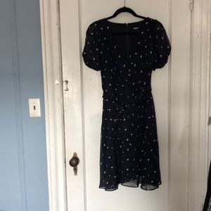 DKNY  Navy Blue Chiffon dress. Size 8